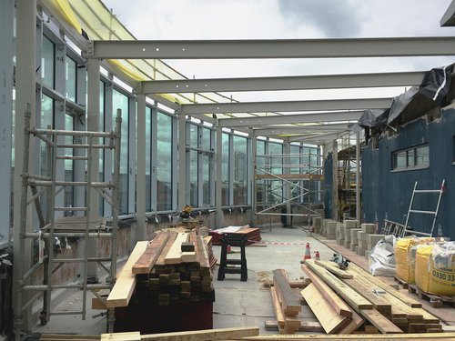 Steelwork up at Leeds College of Music!